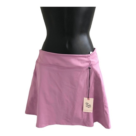 Sincerely Jules pink flounce style tennis golf active mesh‎ skort size small new - Picture 2 of 9